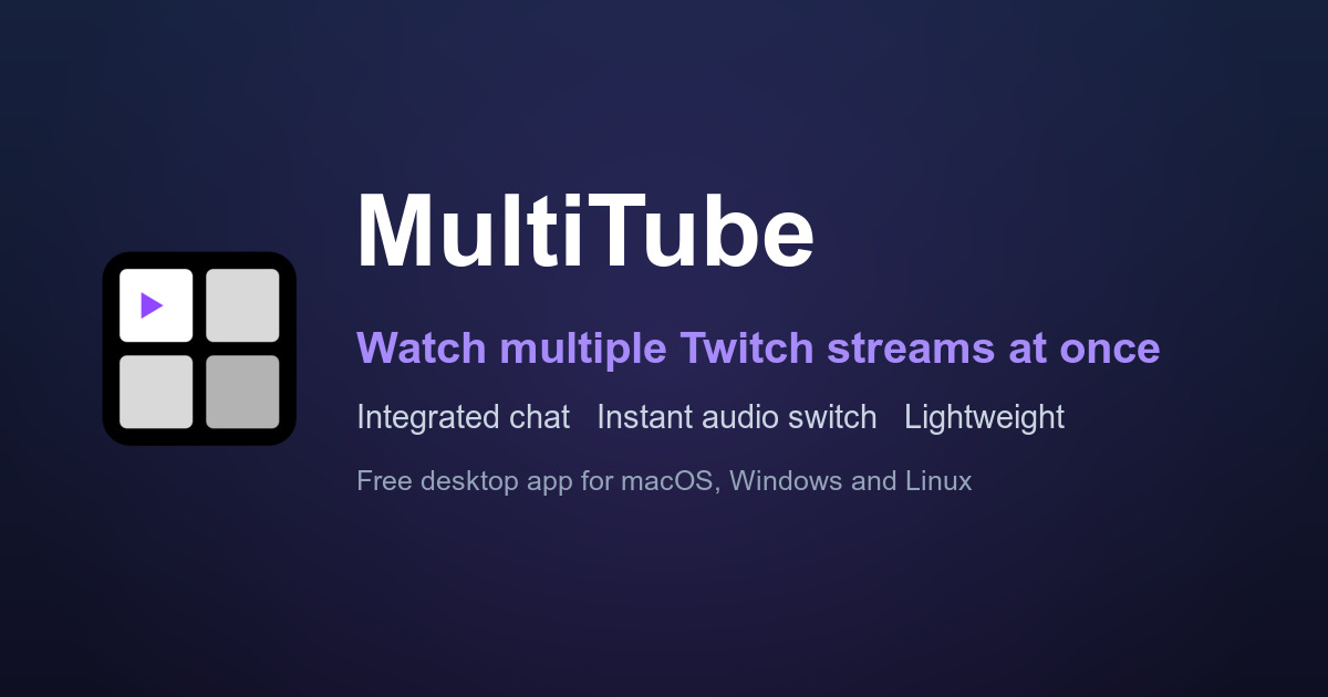 Multi Stream Viewer MultiTube — Watch Multiple Twitch Streams at Once | Free Multistream Viewer
